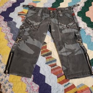 Camoflauge Gray Tripp NYC Knee Length Pants